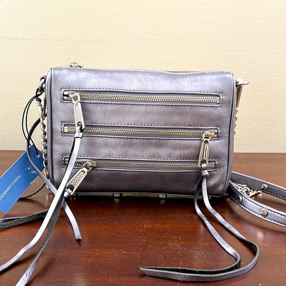 Rebecca Minkoff pewter zipper crossbody - NEW